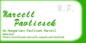 marcell pavlicsek business card